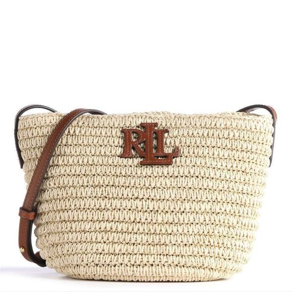 Ralph Lauren Handbags - Ralph Lauren Nicki Crossbody Straw Basket Bag